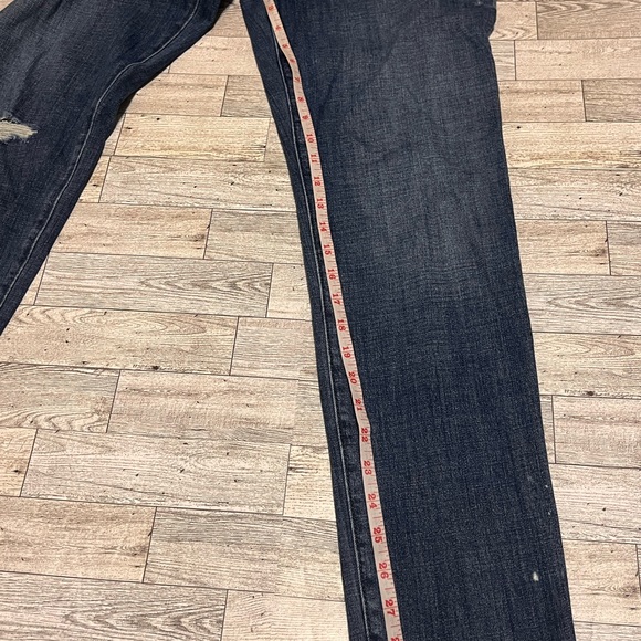 Ann Taylor Loft 29/8 Jeans Relaxed Skinny  Medium Wash Distressed Mid Rise Women - Picture 4 of 11